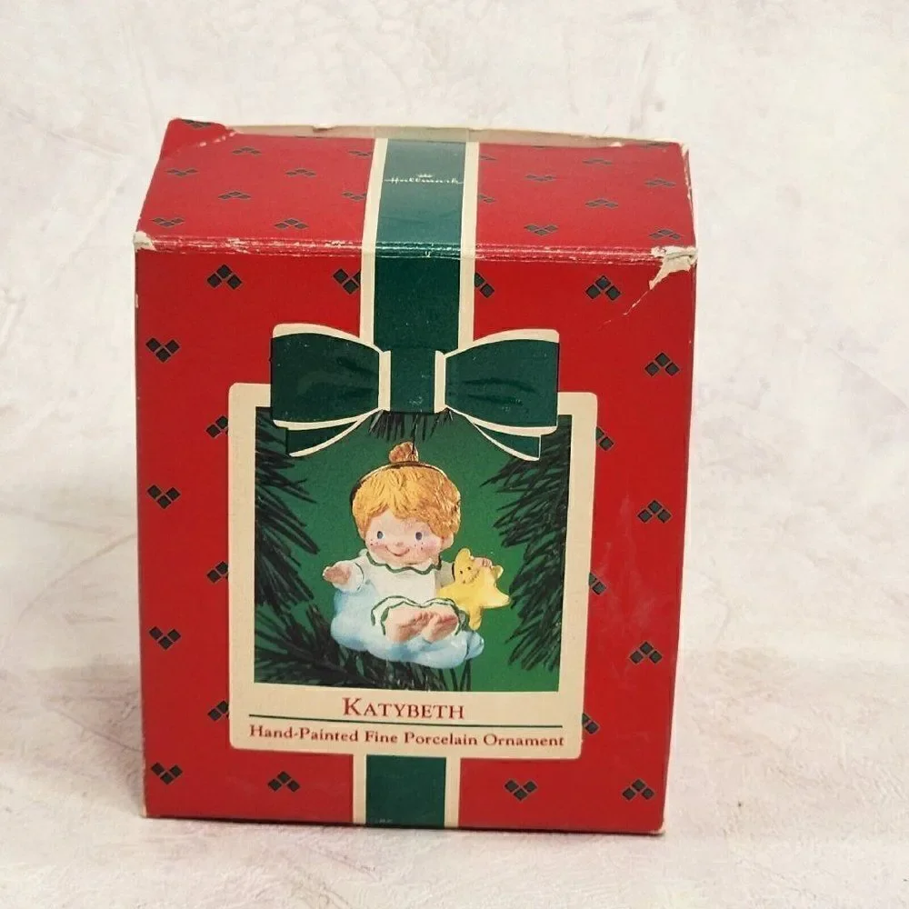 2 Hallmark Keepsake Christmas Ornaments KATYBETH/BETSEY CLARK Porcelain‎